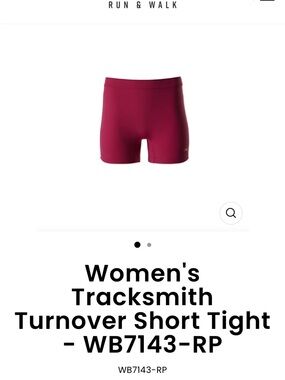 Women's Tracksmith Turnover Short Tight - WB7143-RP Red Plum